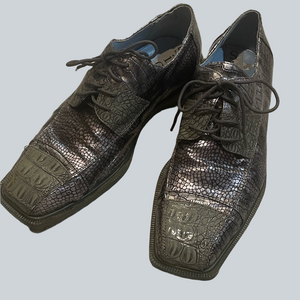Men's SIO Crocodile Pattern Lace-Up Shoes